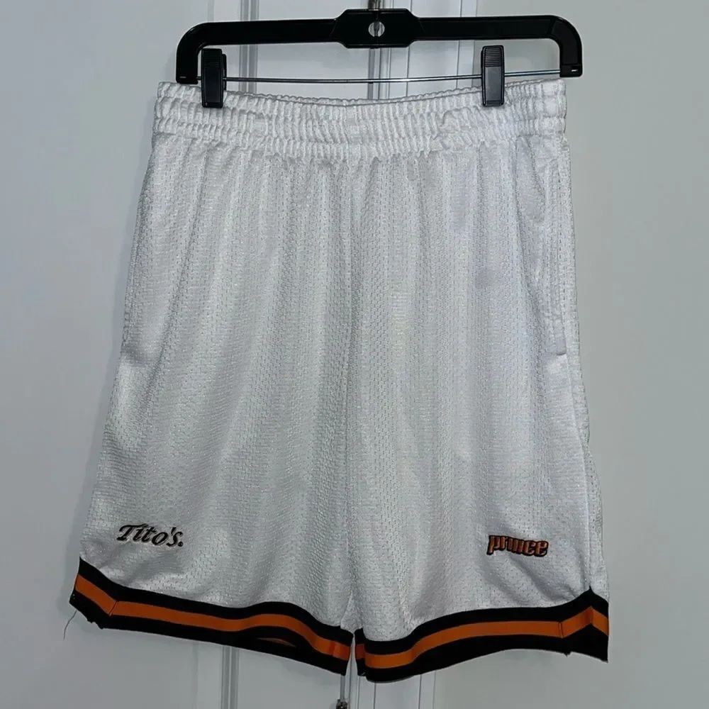 NEW PRINCE TITO’S WHITE REFLEX TENNIS PICKLEBALL athletic men’s mesh SHORTS- M
